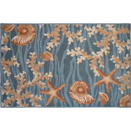 Sleep Ez 30 x 46 in. Seaside Beach Treasures Area Rug SL1836400